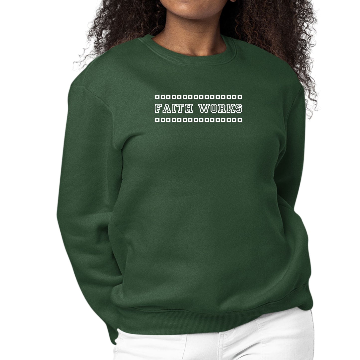 Womens Graphic Sweatshirt Faith Works-4