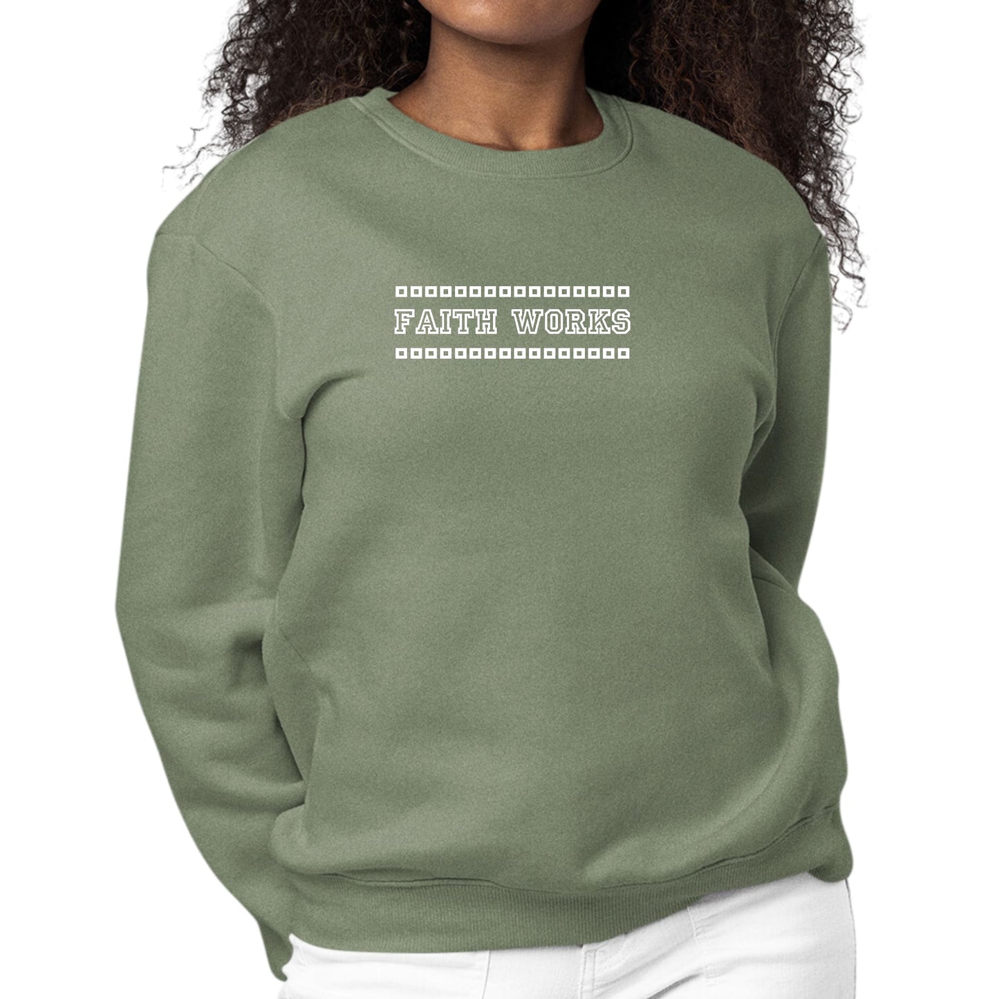 Womens Graphic Sweatshirt Faith Works-7