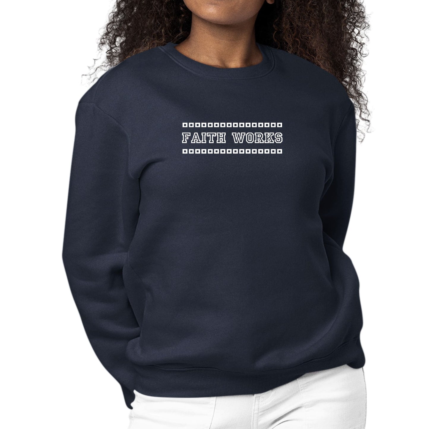 Womens Graphic Sweatshirt Faith Works-2